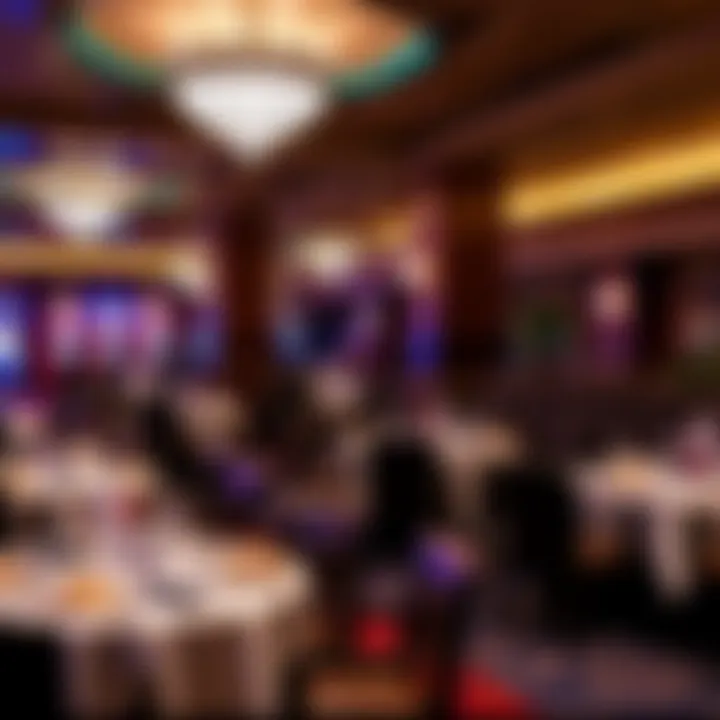 Dining area within the casino featuring elegant decor
