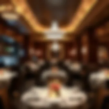 Sophisticated Dining Atmosphere in Las Vegas Elegant dining setting within a top-tier buffet