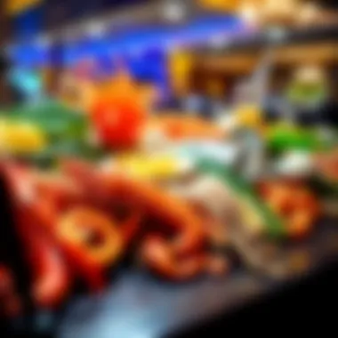 Fresh Seafood Offerings in Las Vegas Buffets Vibrant selection of fresh seafood at a buffet