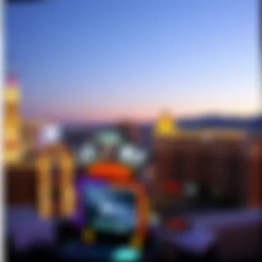 Stunning view of the Las Vegas Strip from a rooftop bar