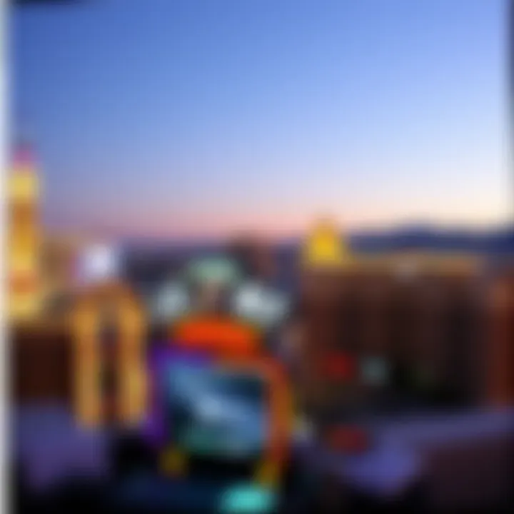 Stunning view of the Las Vegas Strip from a rooftop bar