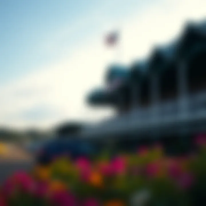 Laurel Park Racetrack Overview A vibrant scene of Laurel Park's racetrack under bright skies