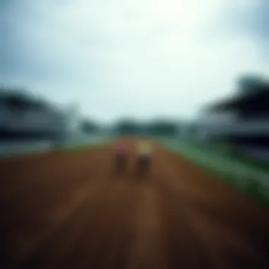 Current Track Conditions at Laurel Park The racetrack with current weather conditions impacting the race