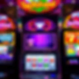 Vibrant slot machine display showcasing a significant jackpot win