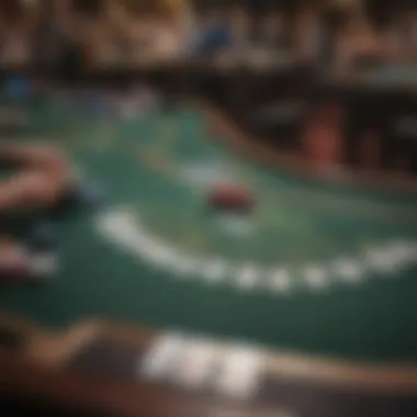 Strategic Layout of Blackjack Tables A strategic layout of blackjack tables showcasing various strategies.