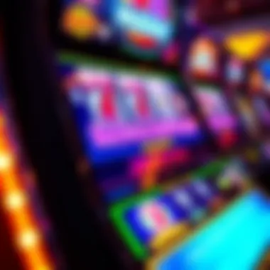 A close-up view of the Megabucks slot machine showcasing its vibrant graphics and jackpot display.