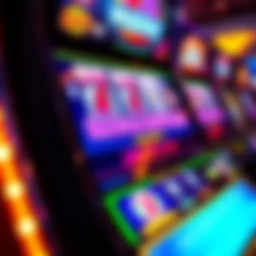 A close-up view of the Megabucks slot machine showcasing its vibrant graphics and jackpot display.