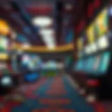 Overview of a vibrant casino floor showcasing slot machines