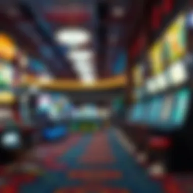 Overview of a vibrant casino floor showcasing slot machines