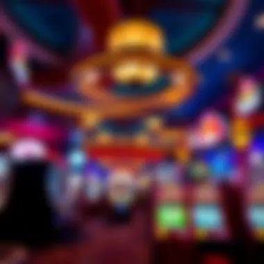 Interior view of Mohegan Sun casino with vibrant atmosphere