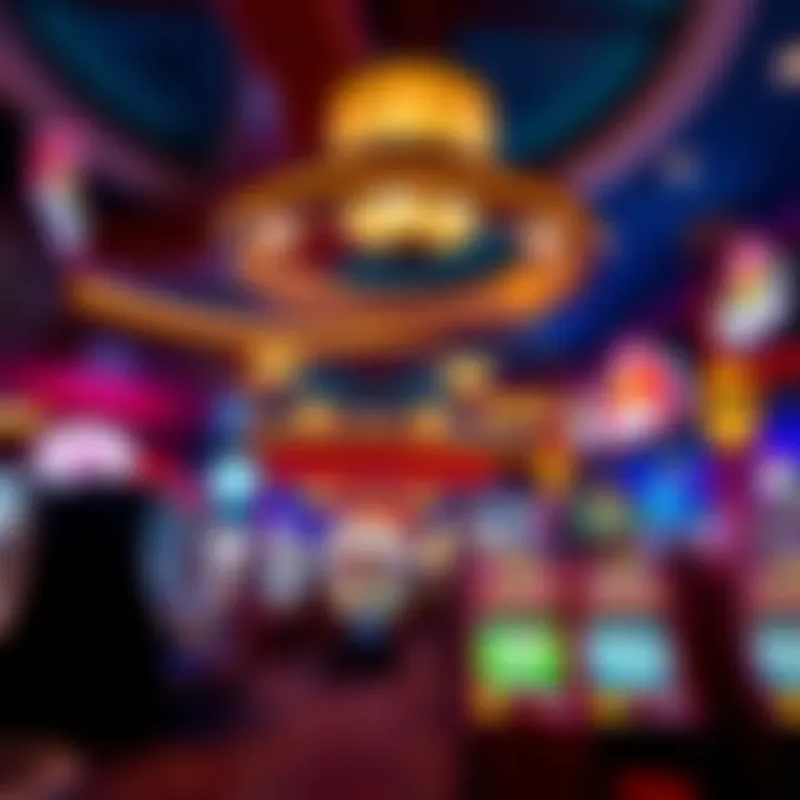 Interior view of Mohegan Sun casino with vibrant atmosphere