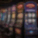 Array of vibrant slot machines showcasing unique designs and themes