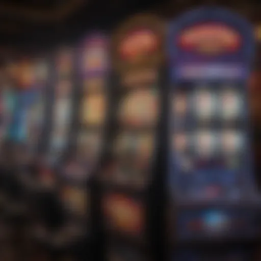 Array of vibrant slot machines showcasing unique designs and themes