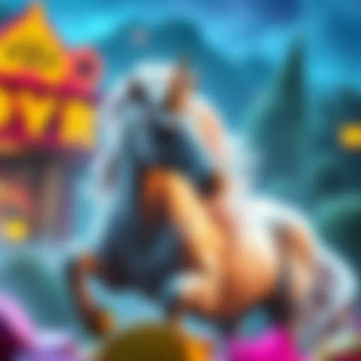 Illustration depicting the unique bonus features of the Mystical Unicorn slot