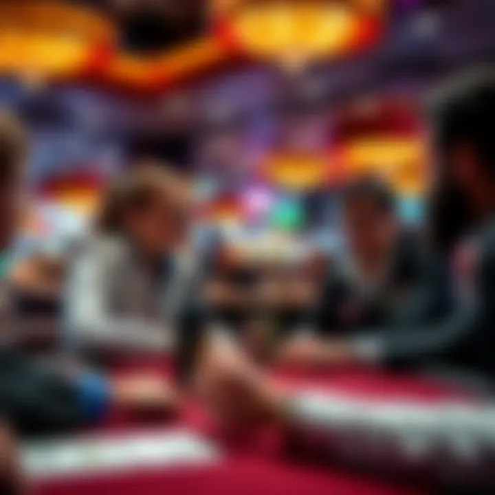 A strategic discussion among players at a poker table