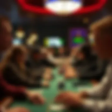 A vibrant scene of players engaged in a lively tournament