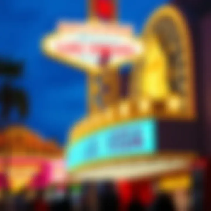 Vibrant Las Vegas show marquee