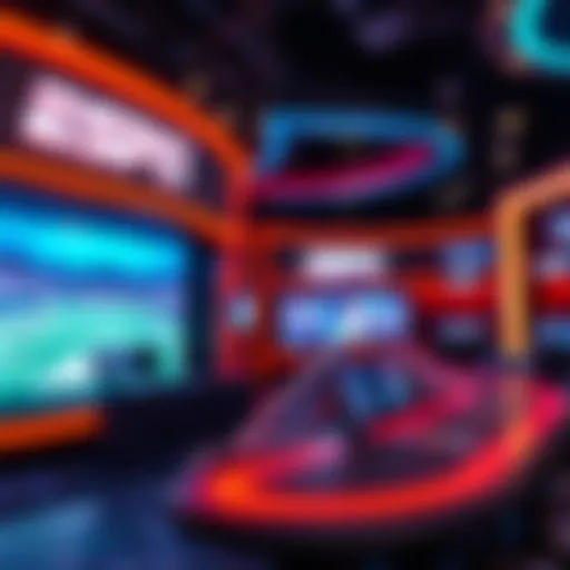Visual representation of ESPN's sports betting show set with technology