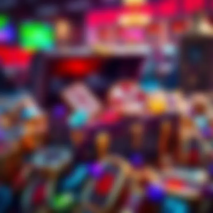 Illustration of a treasure chest overflowing with free spin codes