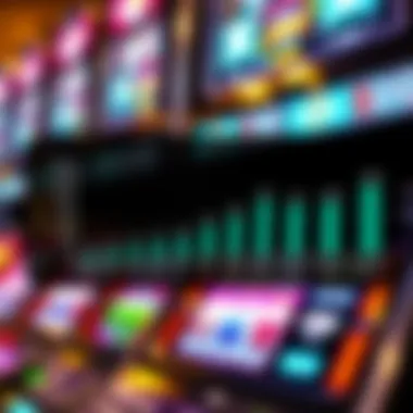 Graph showing the return-to-player percentages of various slot machines.