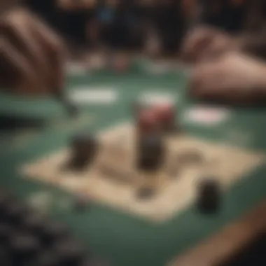 Action-Packed Spades Game A dynamic three-player Spades game in action with focused expressions