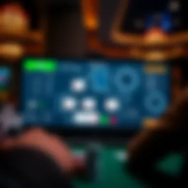 Real-Time Game Tracking on PokerAtlas Visual representation of poker game tracking functionality