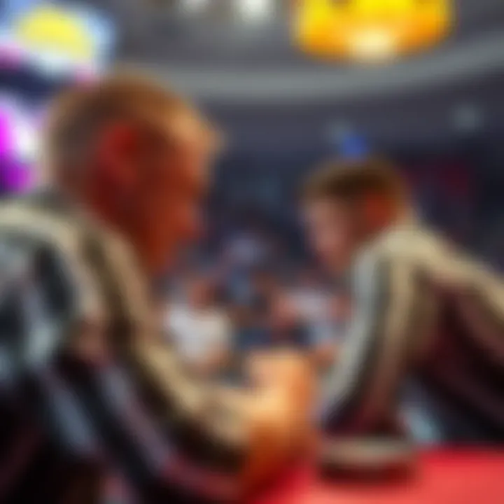 Illustration of betting strategies for wrestling events