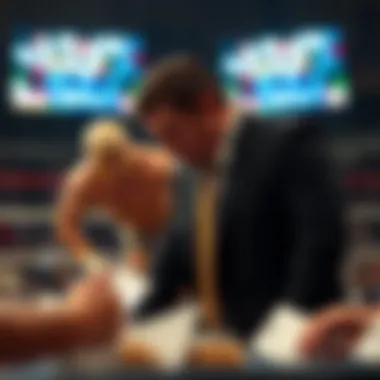 Conceptual image of the scripted nature of wrestling influencing odds