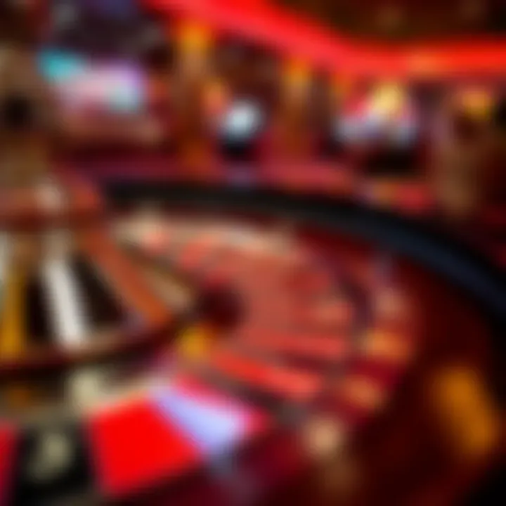 Roulette Wheel in Action Close-up of a roulette wheel in action