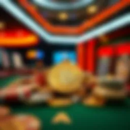 Conceptual illustration of cryptocurrency concepts and blockchain technology