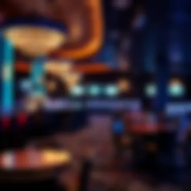 Elegant setting of the bar area