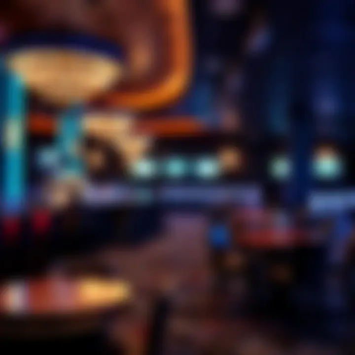 Elegant setting of the bar area