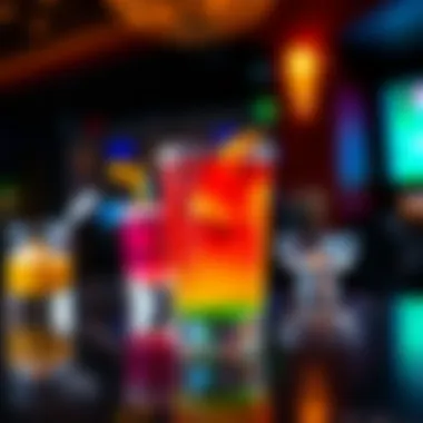 Artfully crafted cocktail with vibrant colors