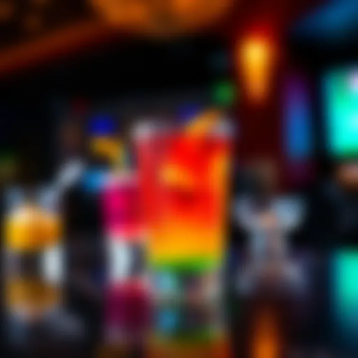 Artfully crafted cocktail with vibrant colors