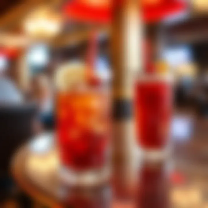 Unique beverage concoction with decorative garnishes