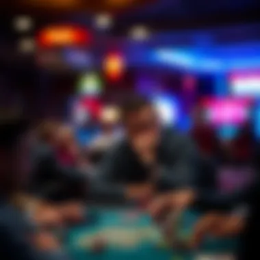 Strategic Thinking in Poker Strategic poker players deep in thought during a game