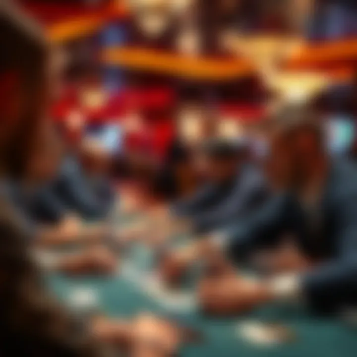 Thrilling Action in a Poker Tournament Engaged players participating in a thrilling poker tournament