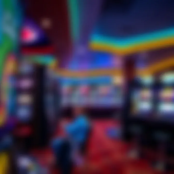 Interior gaming area showcasing slot machines