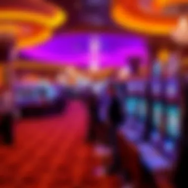 Exciting gaming floor bustling with activity and vibrant atmosphere