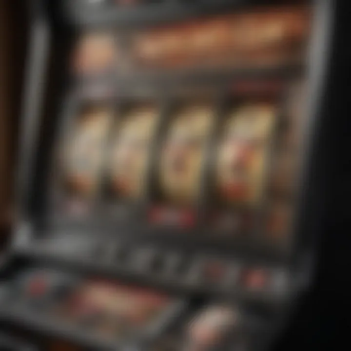 Close-up of the Sopranos slot machine's features and icons