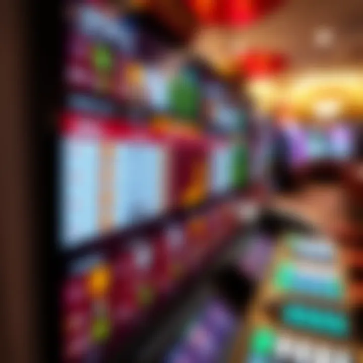 A close-up of multiple sports betting options displayed on a sleek digital interface.