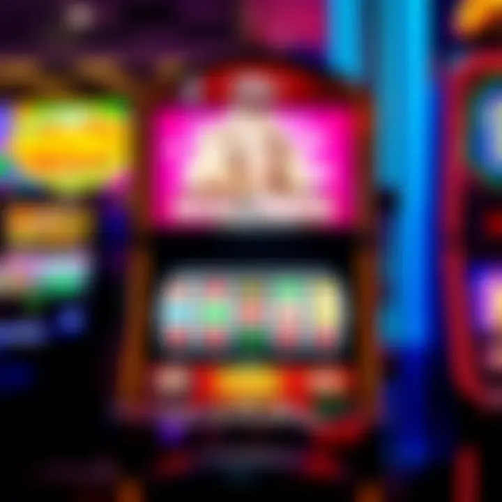 A vibrant depiction of the Britney Spears slot machine with colorful graphics and bright lights.