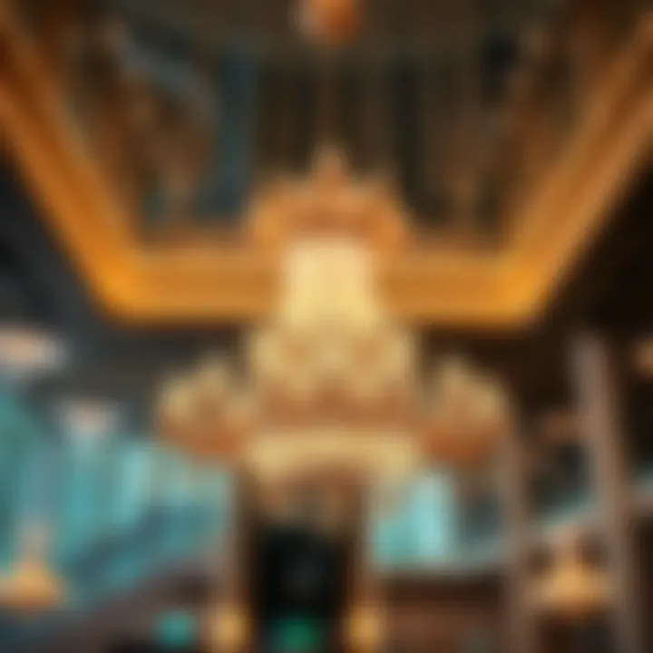 Artistic Representation of the Chandelier An artistic representation of the chandelier reflecting its unique blend of art and technology