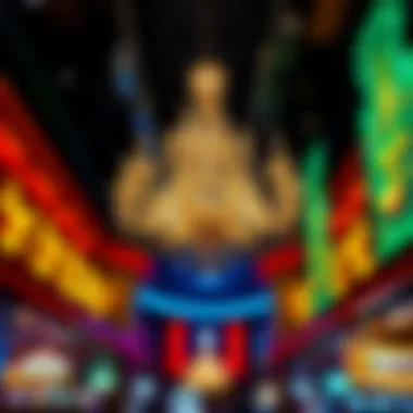 Chandelier Illuminated in the Casino An atmospheric shot capturing the chandelier illuminated amidst the vibrant casino environment