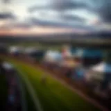 Spectacular view of Cheltenham Racecourse during the event