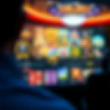 Online Casino Interface A vibrant online casino interface showcasing various games