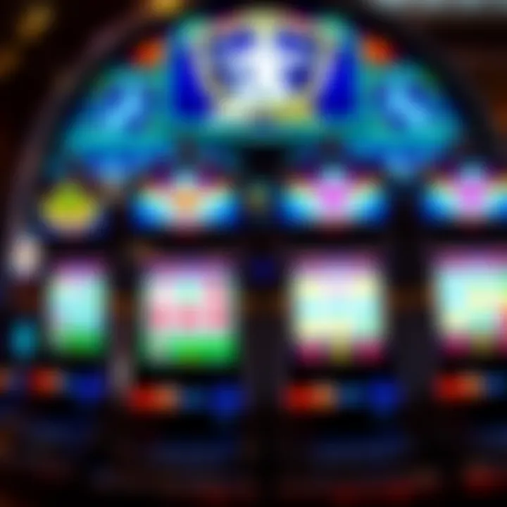 Close-up view of symbols and payouts displayed on a Tropicana slot machine screen