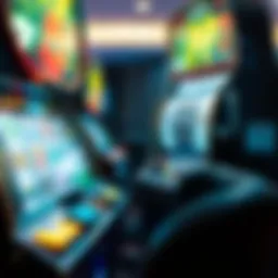 Visual representation of slot machine mechanics