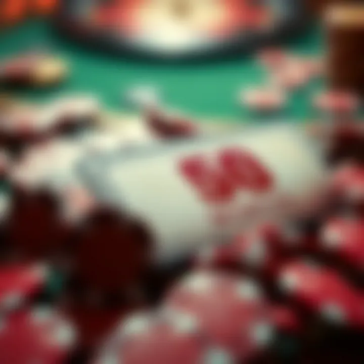 Close-up of a $50 bonus voucher amidst casino chips