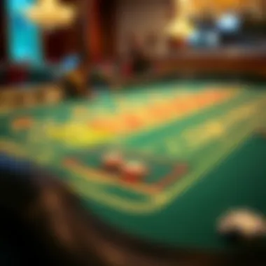 Craps Table Layout with Come Bet Highlighted Craps table showcasing the come bet area
